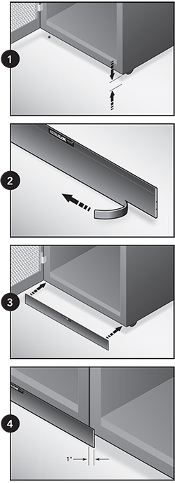 AisleLok Magnetic Under Rack Panel Installation